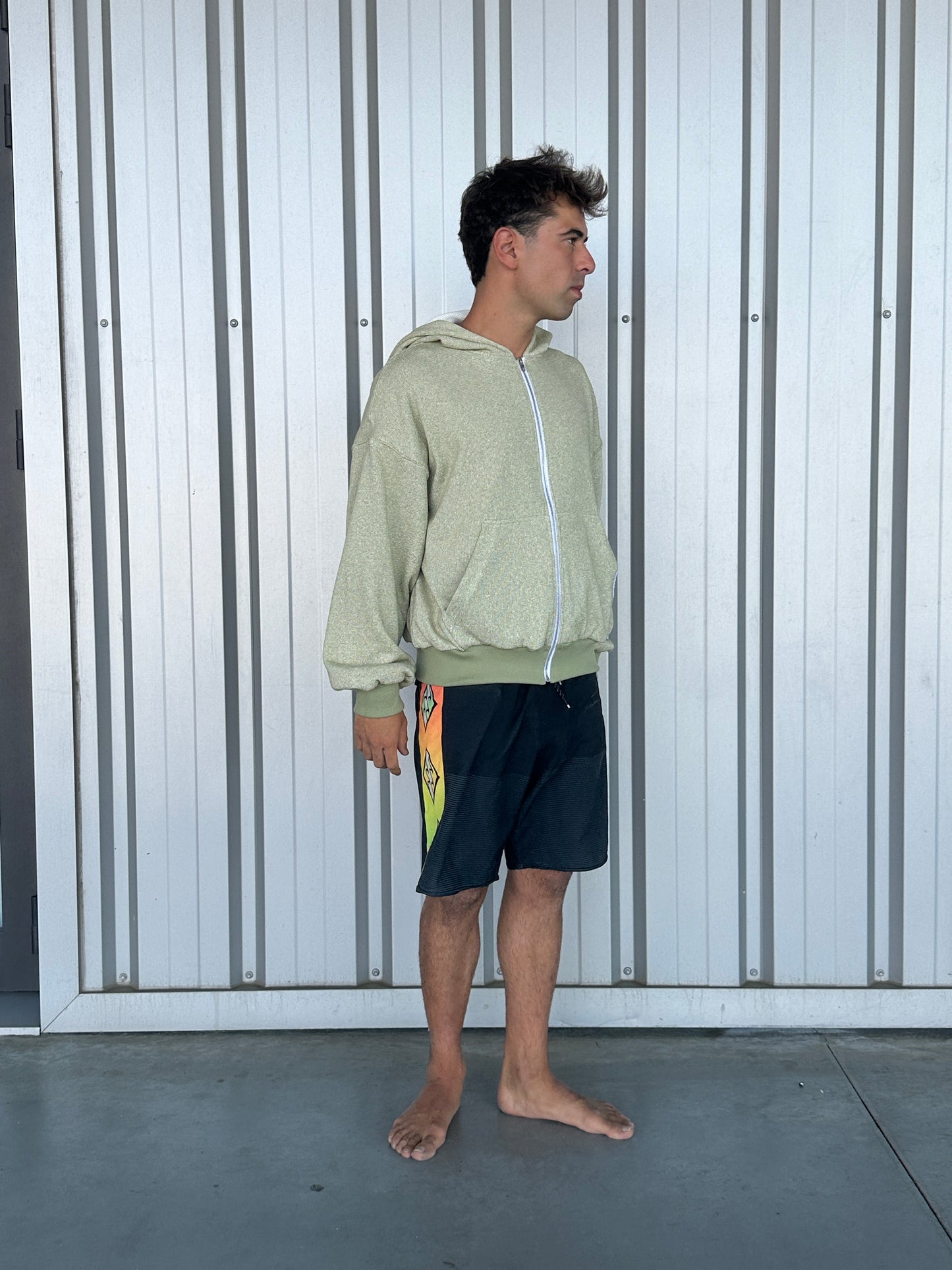 Endless Summer Light Grey Zip-up