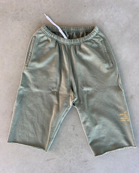 Green 3/4 shorts sample M