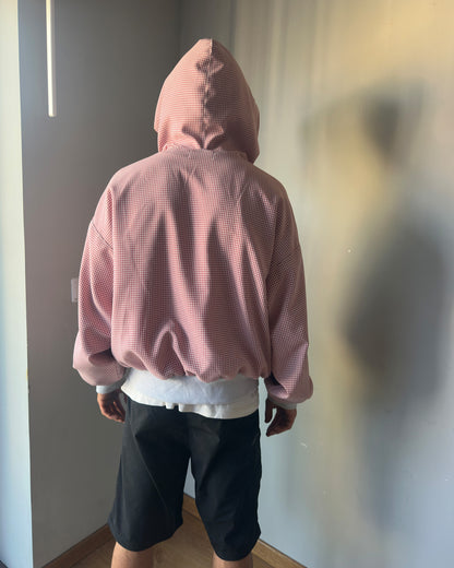 Red Chess Zip-Up  M