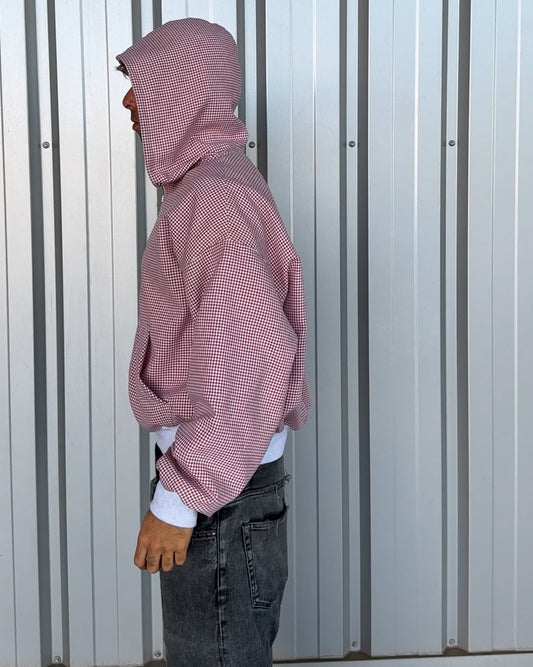Red Chess Zip-Up  M
