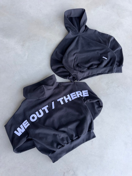 White Back Logp Hoodie [Black]