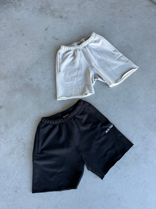 Essential Sweat-Shorts [Black/Heather Grey]