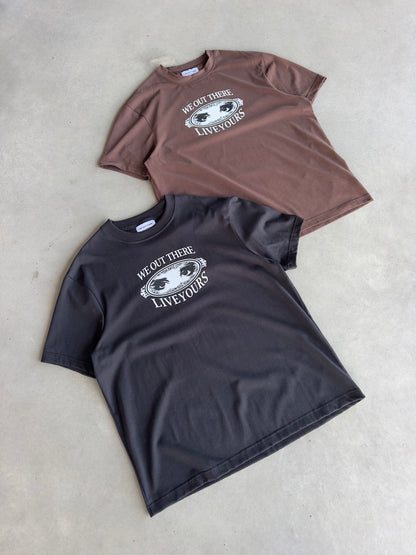 'Live Yours' Tee [Black/Chocolat]
