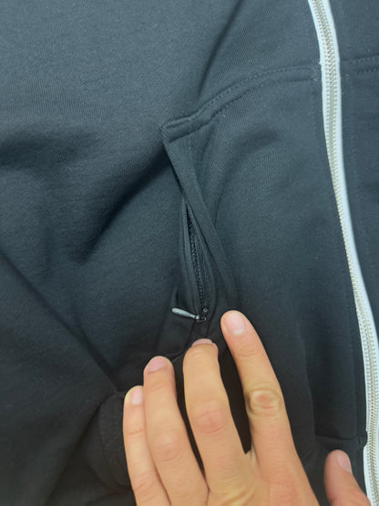 Hoodie Zip-Up Black/Pink Letters (S)