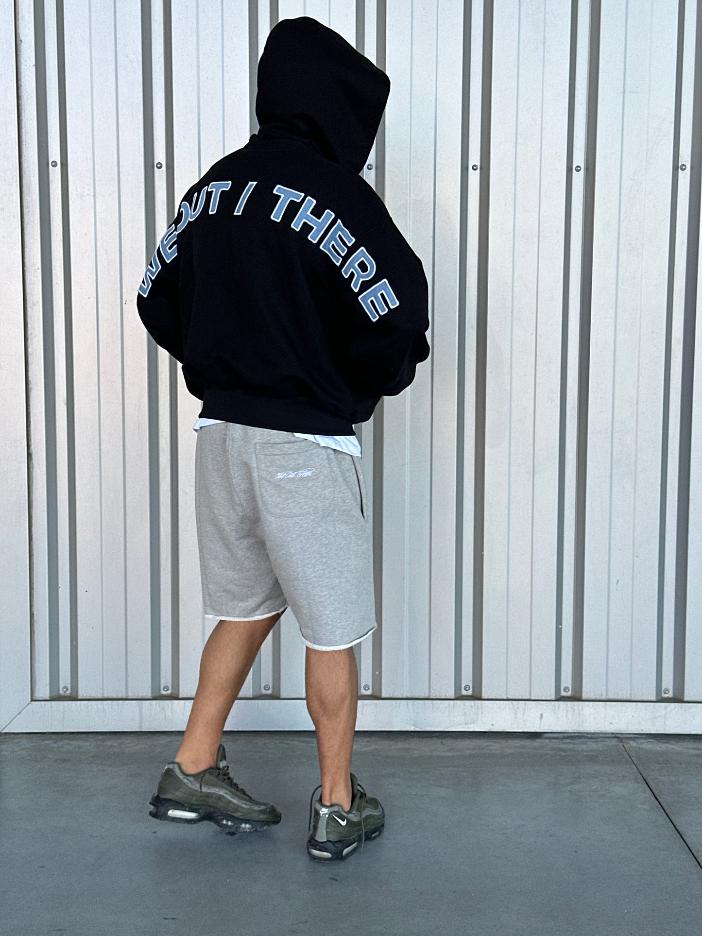 Denim Back Logo Zip-Up [Black]
