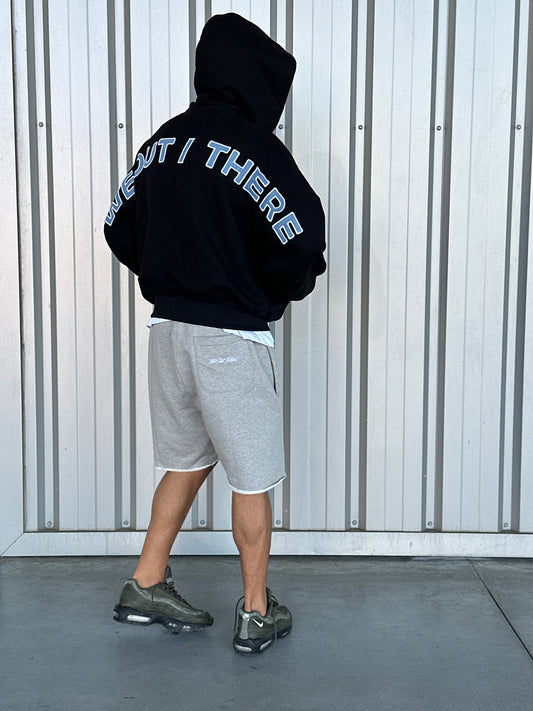 Denim Back Logo Zip-Up [Black]