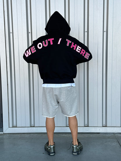 Pink Back Logo Zip-up [Black]