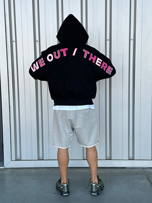 Pink Back Logo Zip-up [Black]