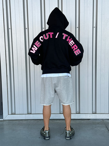 Pink Back Logo Zip-up [Black]
