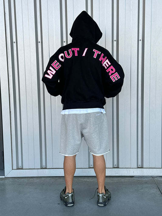 Pink Back Logo Zip-up [Black]