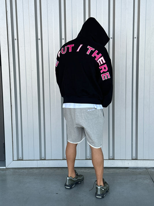 Pink Back Logo Zip-up [Black]