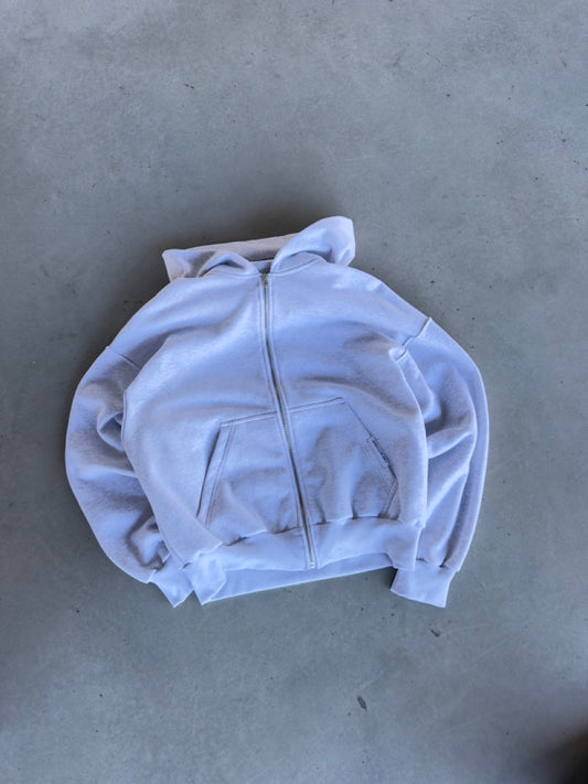 Essential Zip-Up  [Light Grey]