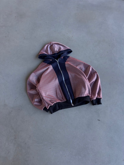 'Velvet' Zip-Up [Navy]