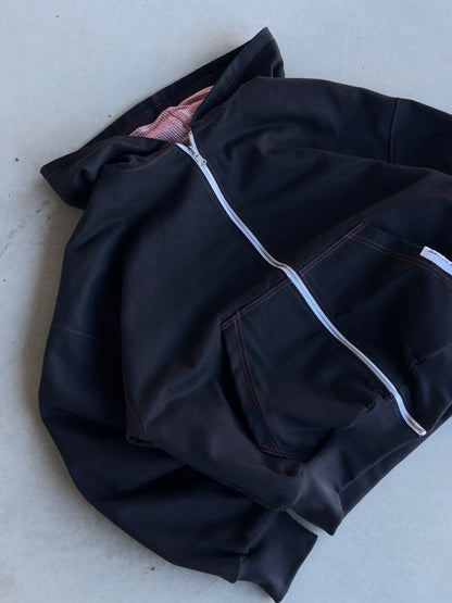 'Velvet' Zip-Up [Black]