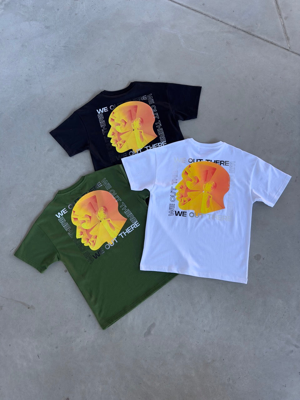 THE FACE T-shirt [Green/White/Black]