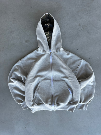 Camo Back Logo Zip-Up [Heather Grey]
