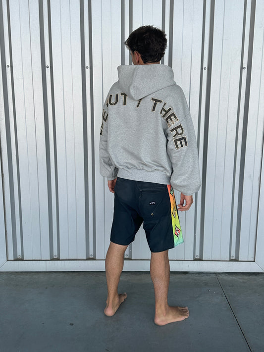 Camo Back Logo Zip-Up [Heather Grey]