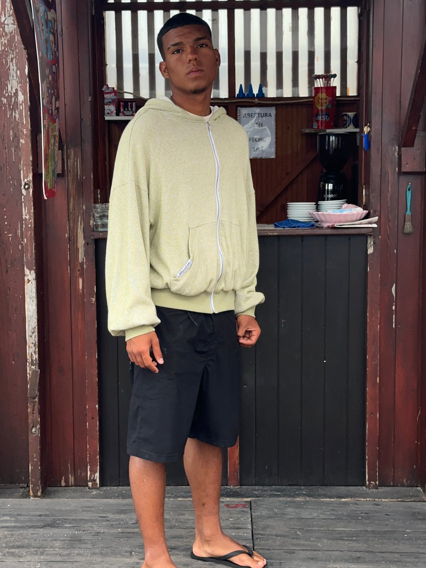 Endless Summer Light Grey Zip-up