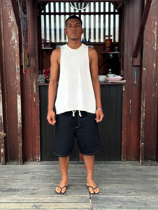 Corduroy Backpocket Jorts  [Black]
