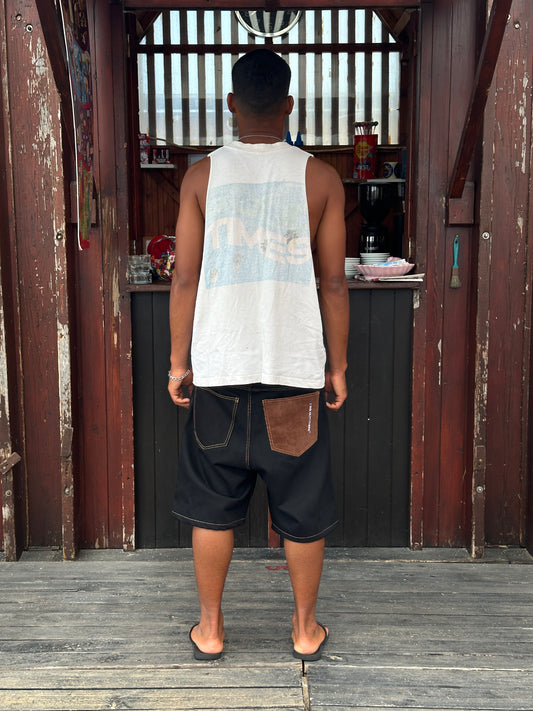 Corduroy Backpocket Jorts  [Black]