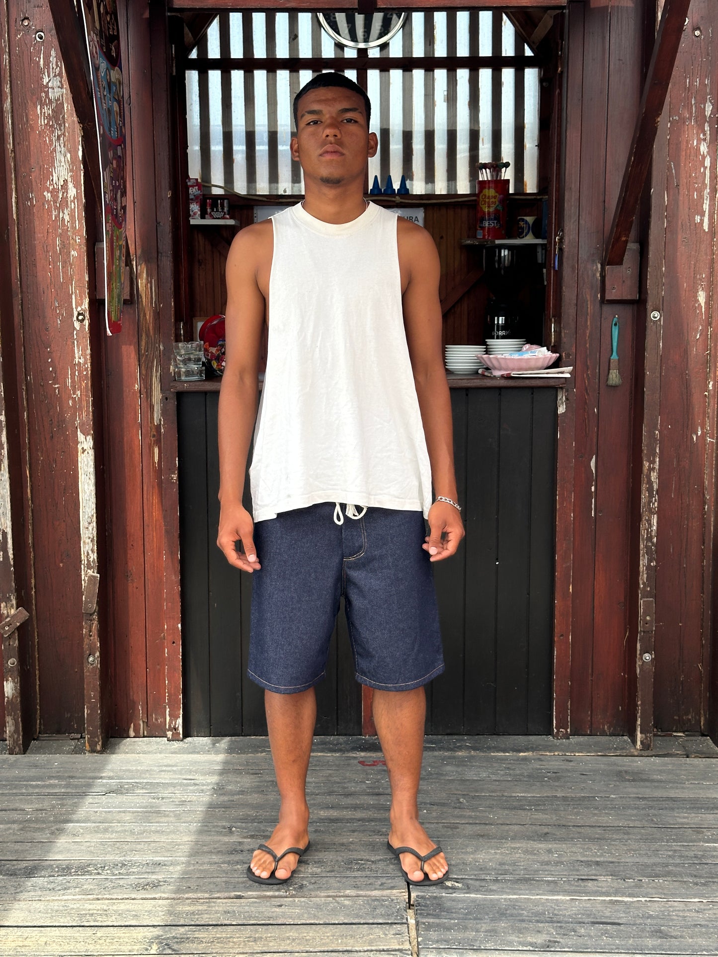 Corduroy Backpocket Jorts  [Navy]