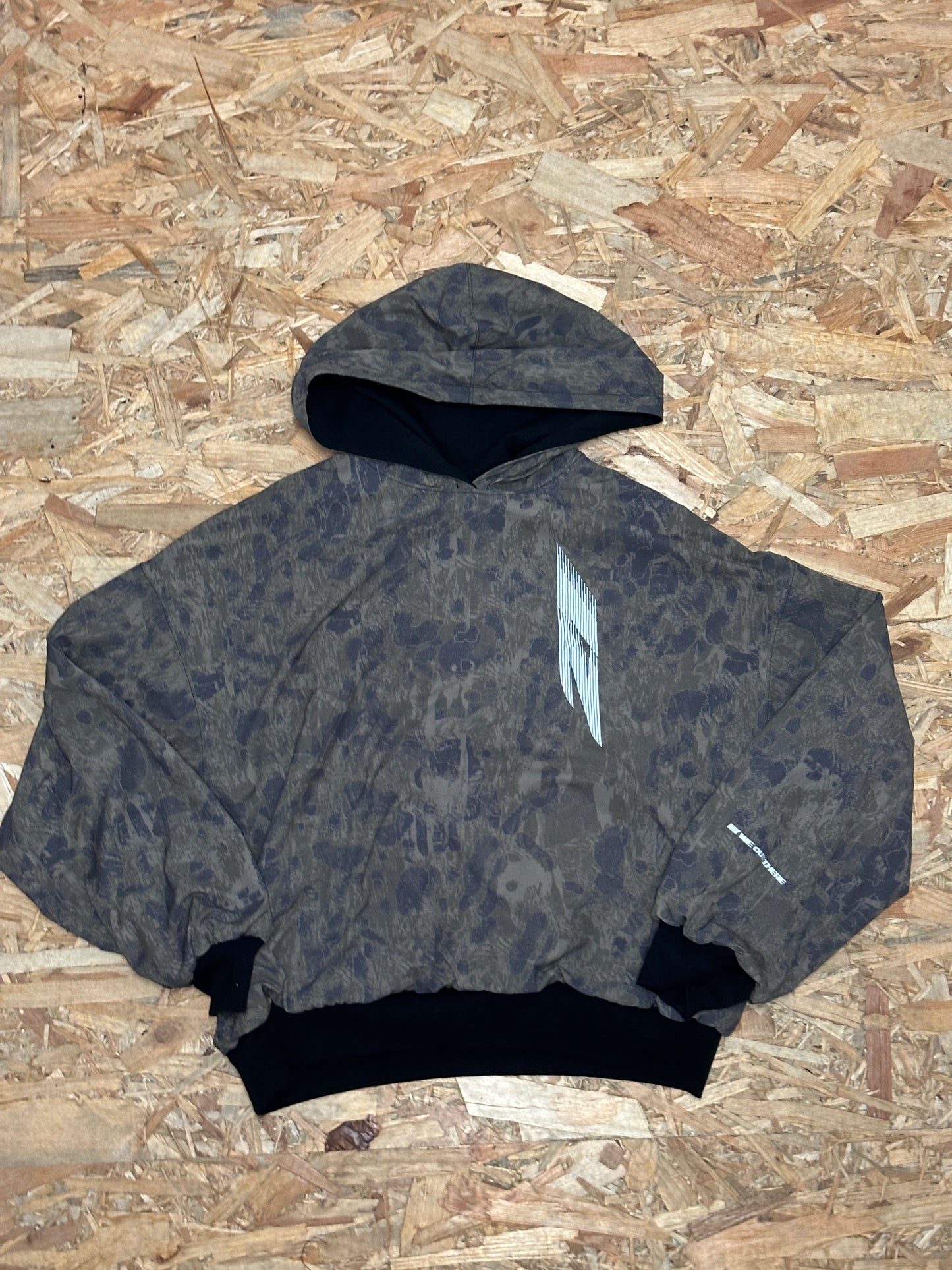 Sample Speed Light Reverse Hoodie Boxy Fit [Black/Camo] S