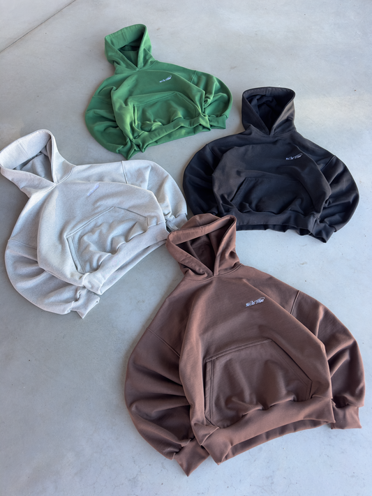 Essential Hoodies  [Brown/Heather Grey/Black/Racing Green]