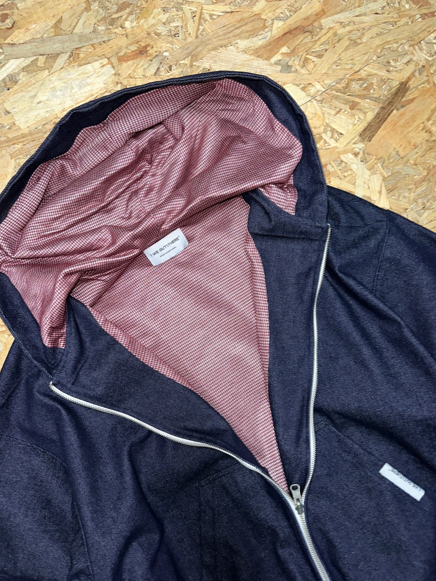 Velvet Denim Zip-Up [BLUE] (S)