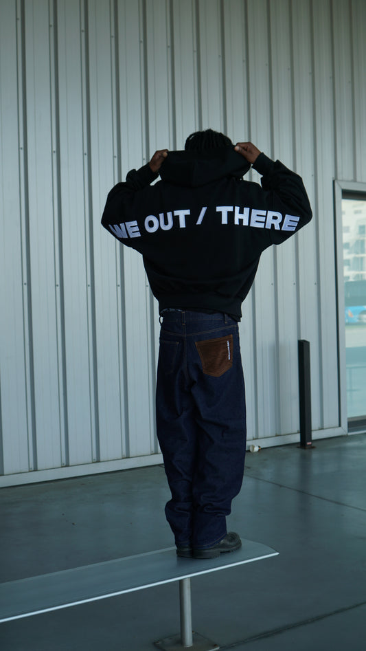 Corduroy Backpocket Raw Jeans  [Navy]