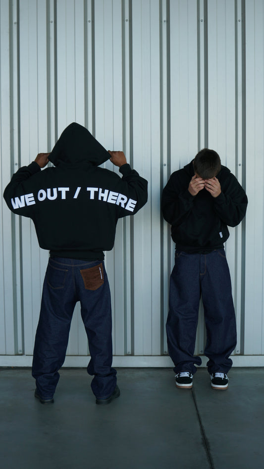 Corduroy Backpocket Raw Jeans  [Navy]