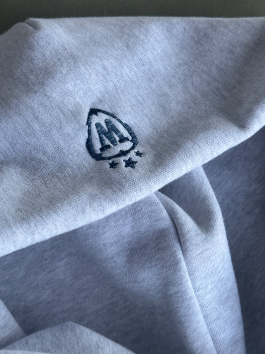 Uni  Hoodie [Light Grey/Malte Blue]