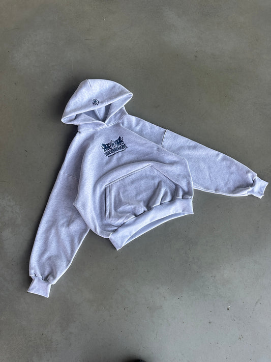 Uni  Hoodie [Light Grey/Malte Blue]