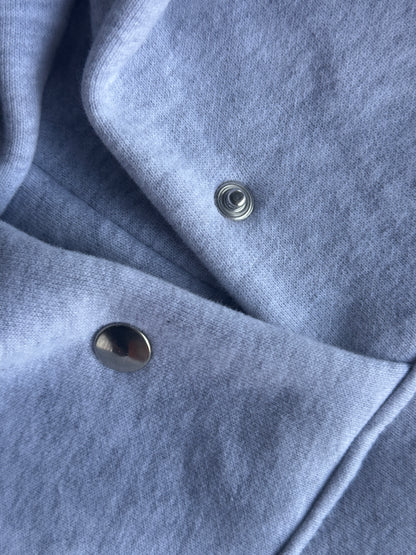 Camisola de Capuz Unissexo [Cinzento Claro/Azul Malta]