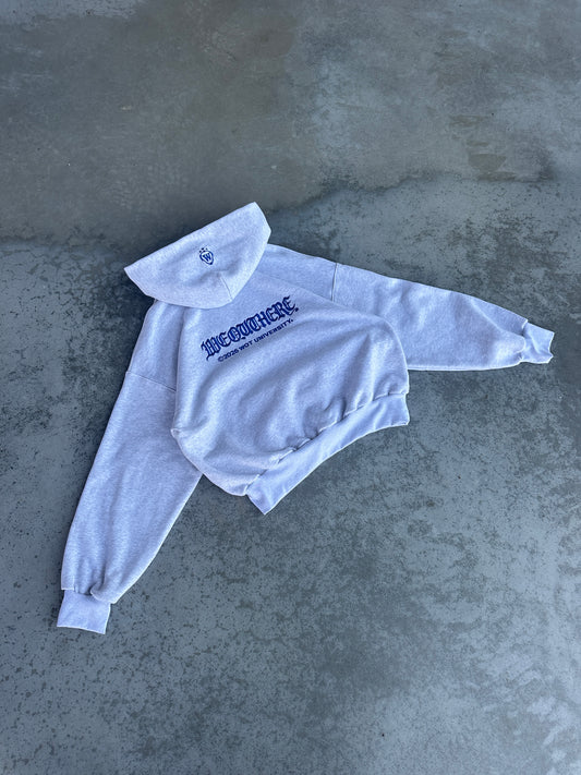 Uni  Hoodie [Light Grey/Navy Blue]