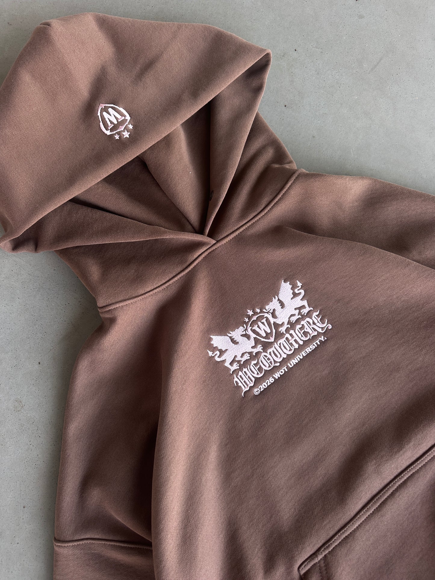 Sweatshirt Uni [Castanho/Rosa]