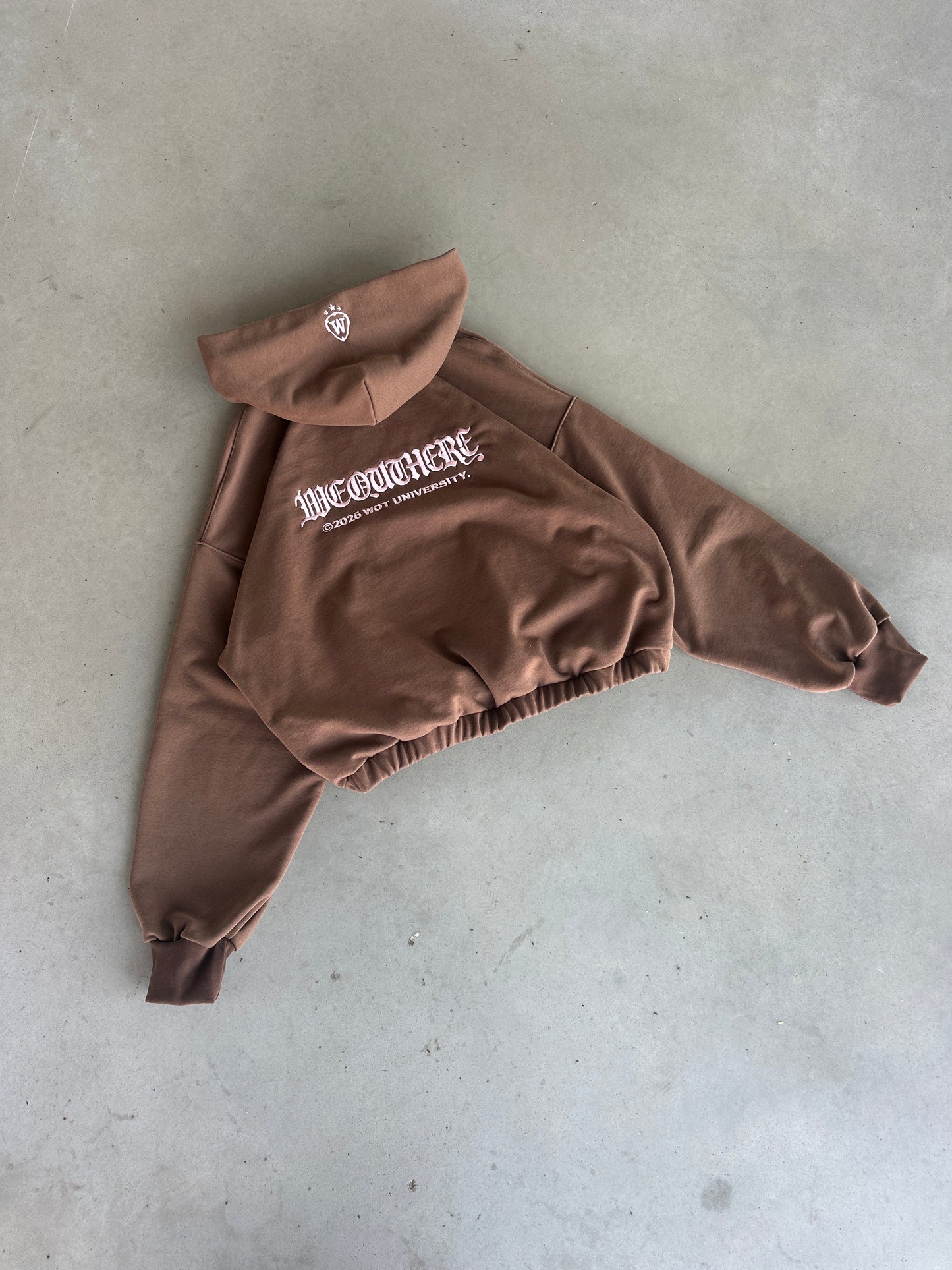 Sweatshirt Uni [Castanho/Rosa]