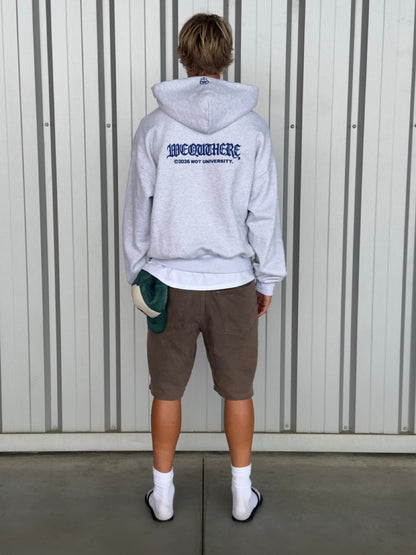 Hoodie Uni [Cinzento Claro/Azul Marinho]