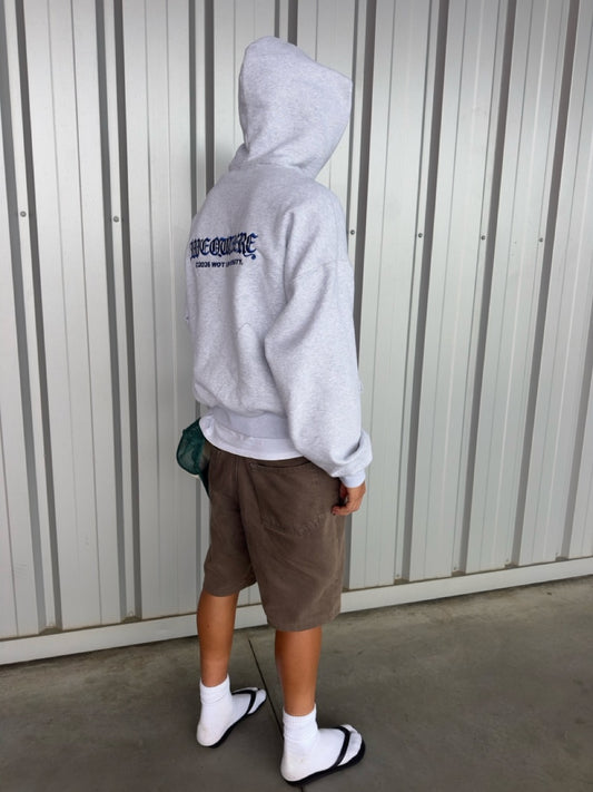 Uni  Hoodie [Light Grey/Navy Blue]