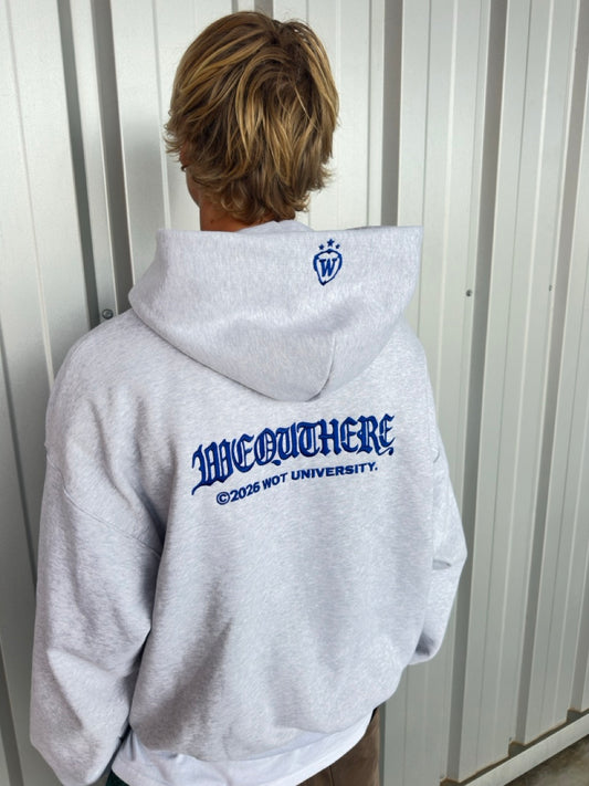 Uni  Hoodie [Light Grey/Navy Blue]