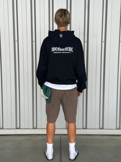 Sweatshirt com Capuz Uni [Preto]