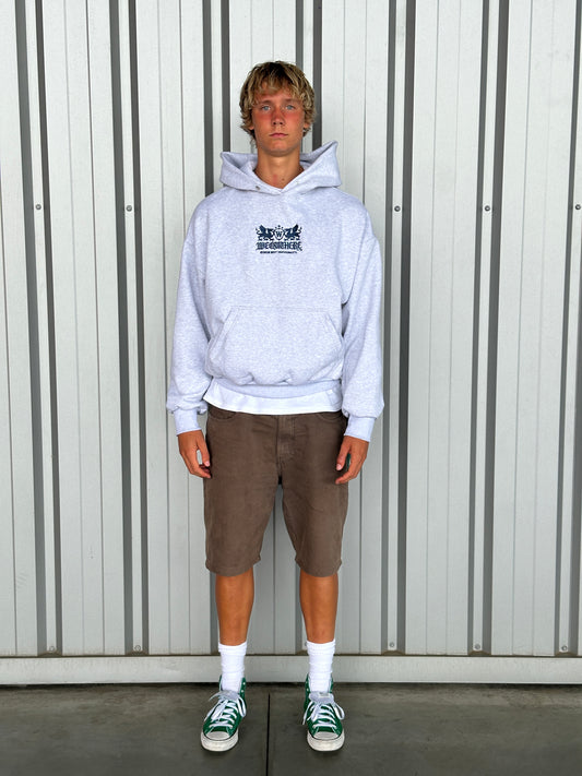 Uni  Hoodie [Light Grey/Malte Blue]