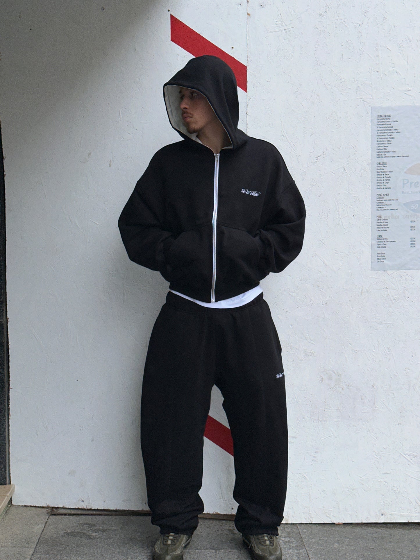 Essential Zip-Up [Black/Heather Grey]