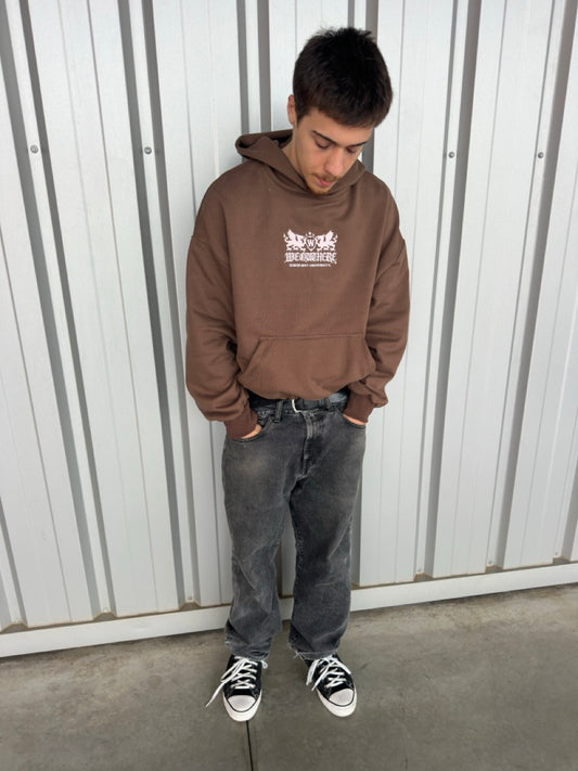 Uni  Hoodie [Brown/Pink]
