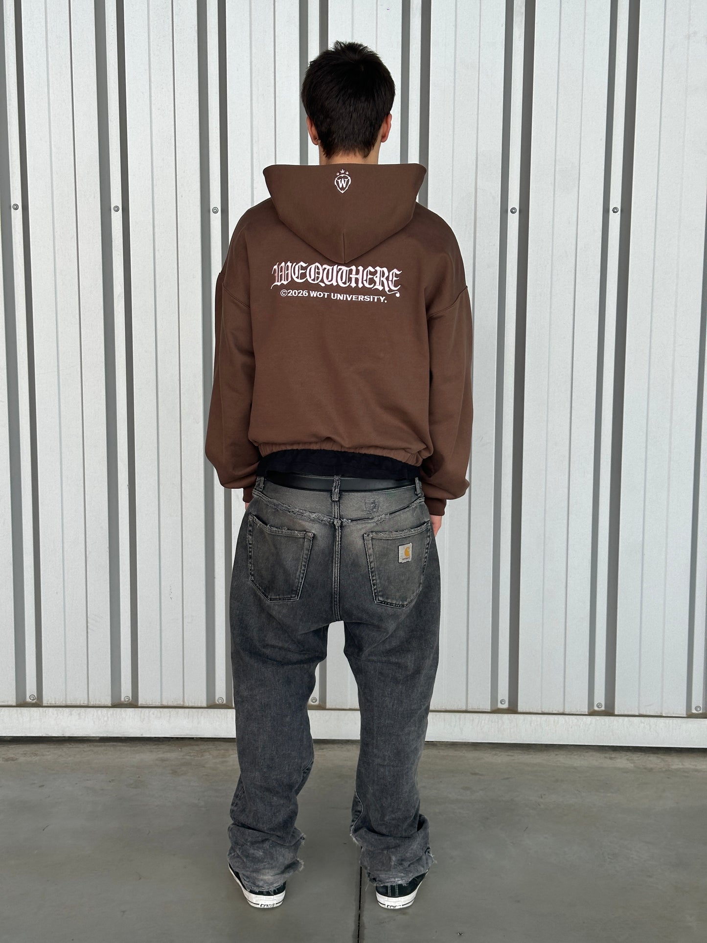 Sweatshirt Uni [Castanho/Rosa]