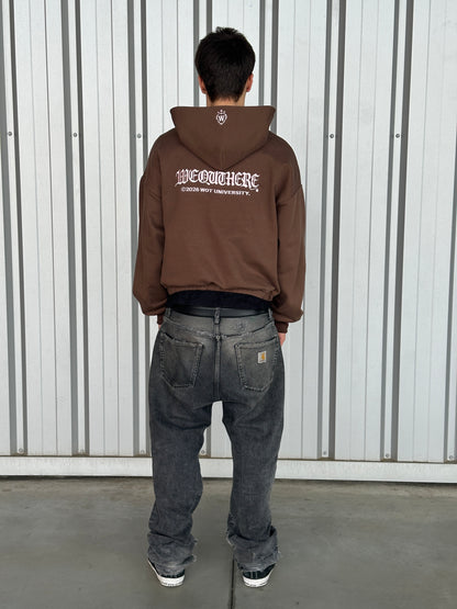 Sweatshirt Uni [Castanho/Rosa]