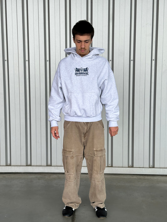 Uni  Hoodie [Light Grey/Malte Blue]