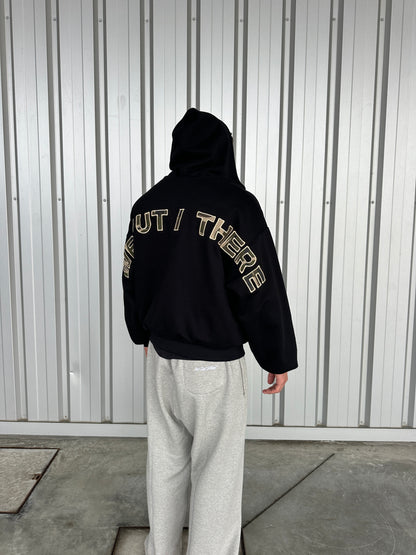 Camo Reversible Back Logo Zip-Up [Black]