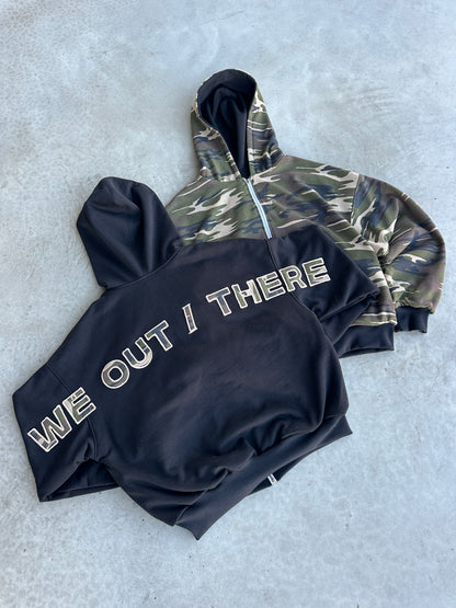 Camo Reversible Back Logo Zip-Up [Black]