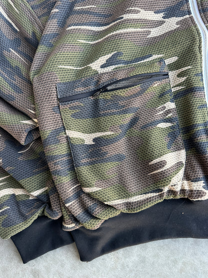 Camo Reversible Back Logo Zip-Up [Black]