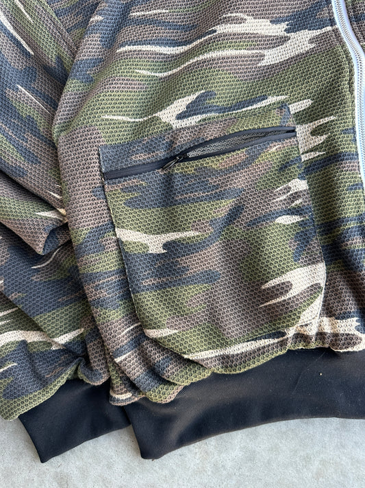 Camo Reversible Back Logo Zip-Up [Black]